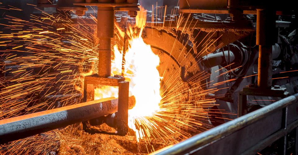 Pipe grinding.