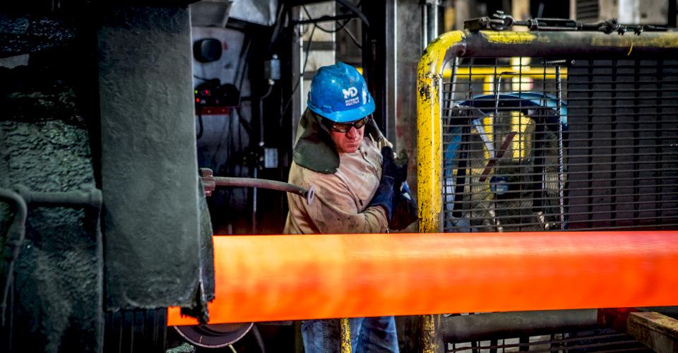 Ductile iron foundry worker.