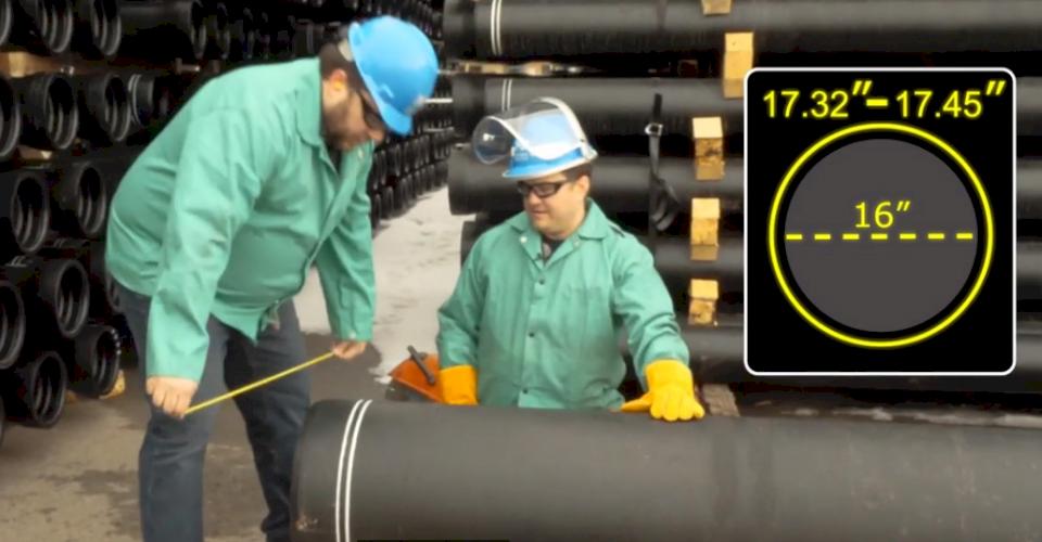 Jason Barnes demonstrates how to cut DI Pipe.