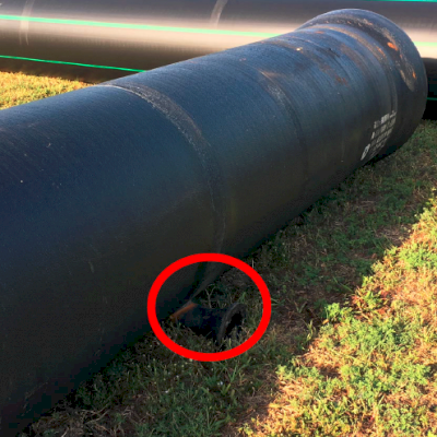 Improper Outlet Pipe Storage