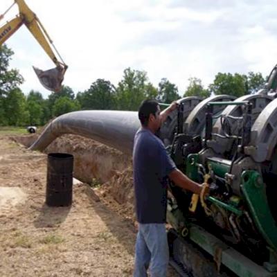 HDPE must be welded together with special machinery.