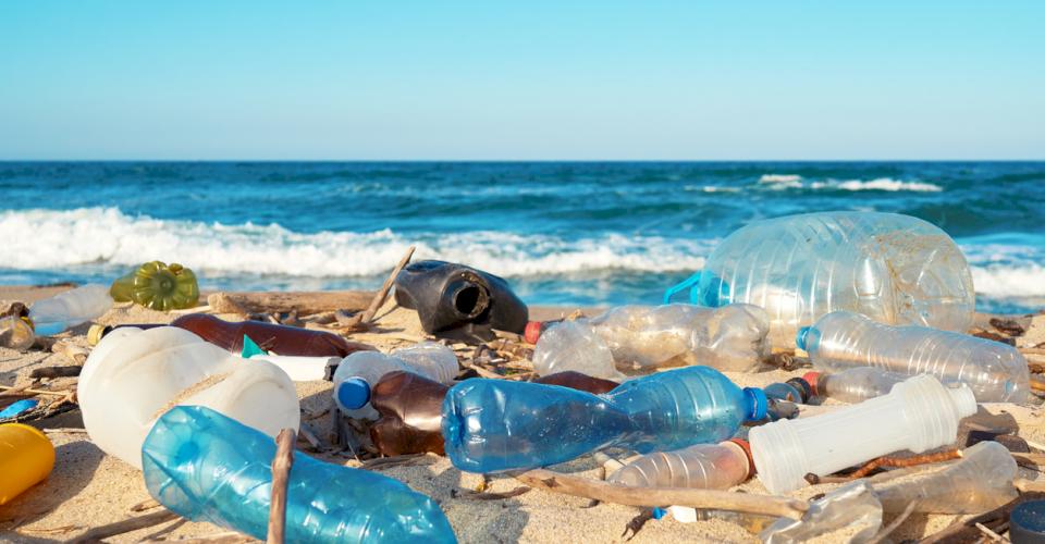 Plastic waste that has washed ashore. Photo source: iStock