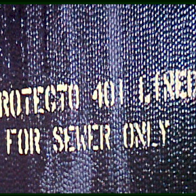 Pipe is also stamped for sewer use only.