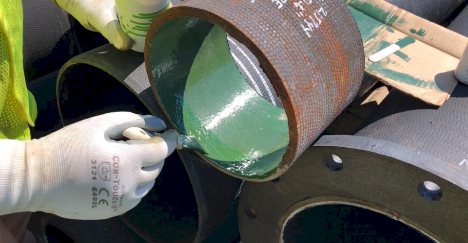 Apply Glass Repair Epoxy to the problem area.