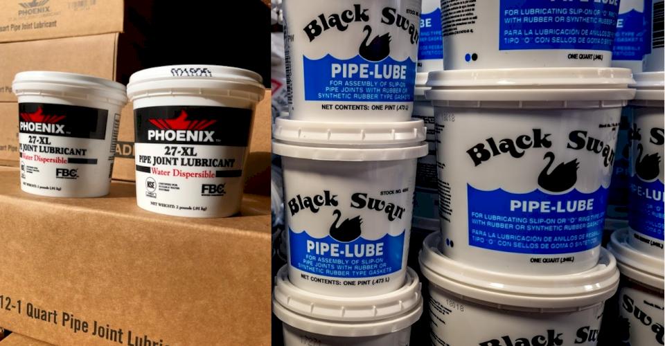 McWane Ductile Will Provide Black Swan or Phoenix Brand Pipe Lube.