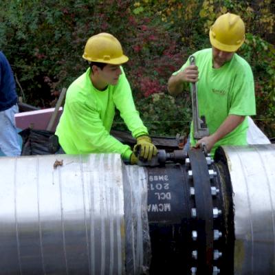 24" Long Span pipe installation, New Jersey.
