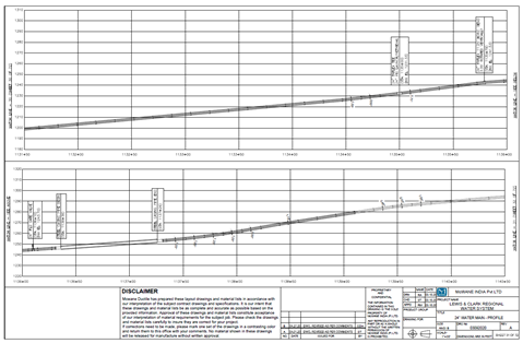 Pipe architectural drawing