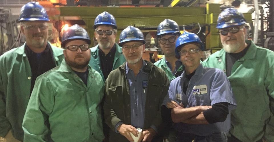 Pictured: McWane Ductile-Ohio's Neil Sampsel, Wes Dawson, Sean Powers, Dirk Mathias, Todd Church, Steve Slade, Shawn Bordenkircher. 2019 P2C WDITOT Award for Blackening Tank Removal.