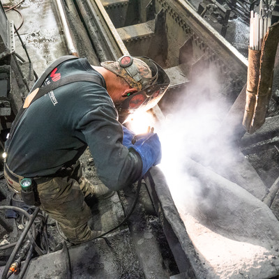 Maintenance on a casting machine, Coshocton, Ohio