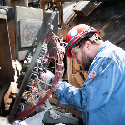 Maintenance on a casting machine, Coshocton, Ohio