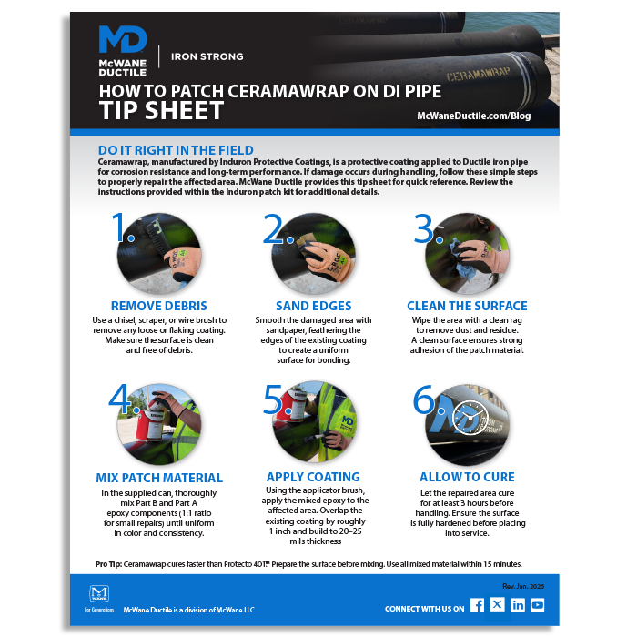 What is Ceramawrap Epoxy and When Should You Specify It for Ductile Iron Pipe?